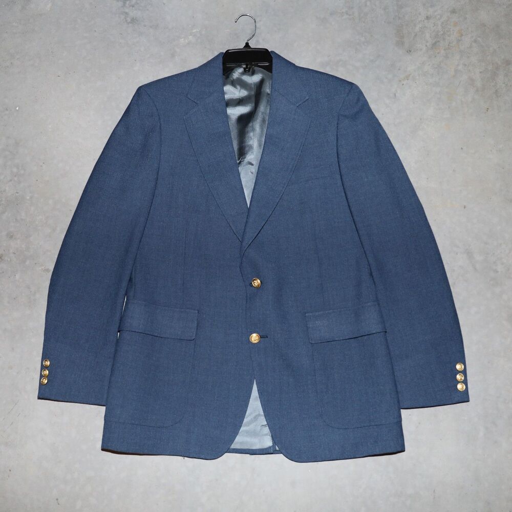 Adams Row Blue Suit Tailored Blazer Sports Jacket Mens Dress‎ Jacket Size 46R